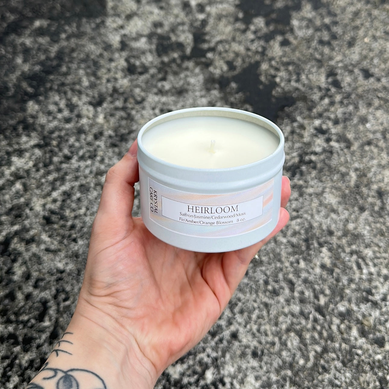 Fall Collection Mini Candle ~4oz white Tin~