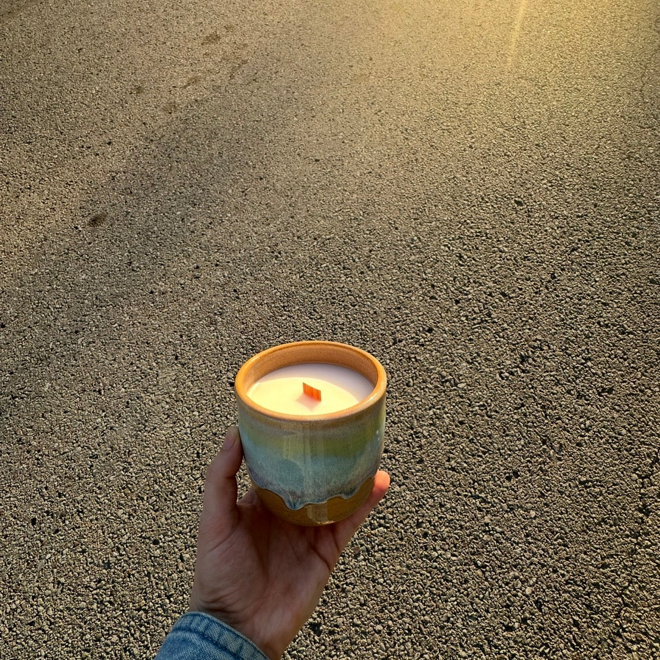 Blood Orange Citronella Pottery Candle