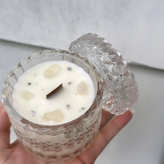 Crystal Clear Glass Candle | Autumn Collection