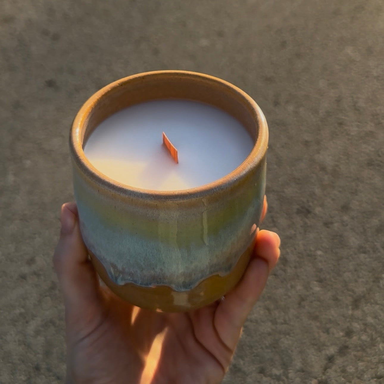 Blood Orange Citronella Pottery Candle