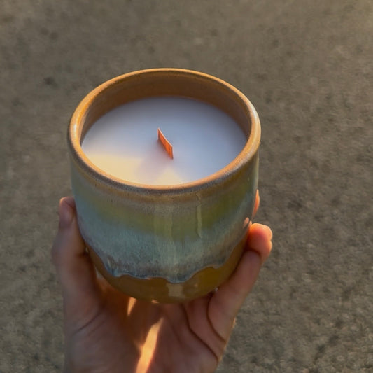 Blood Orange Citronella Pottery Candle